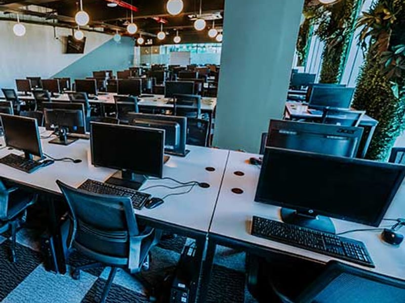Philippines outsourcing operations team working in a managed office