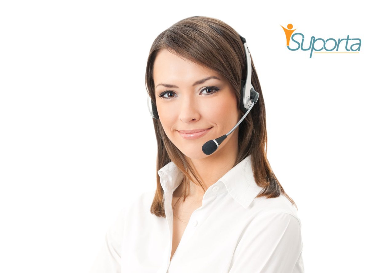 female customer service representative with headset